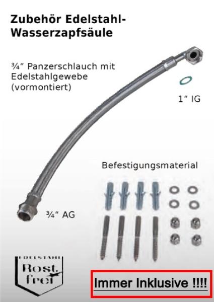 Zapfsäule rund aus Edelstahl *made in Germany*